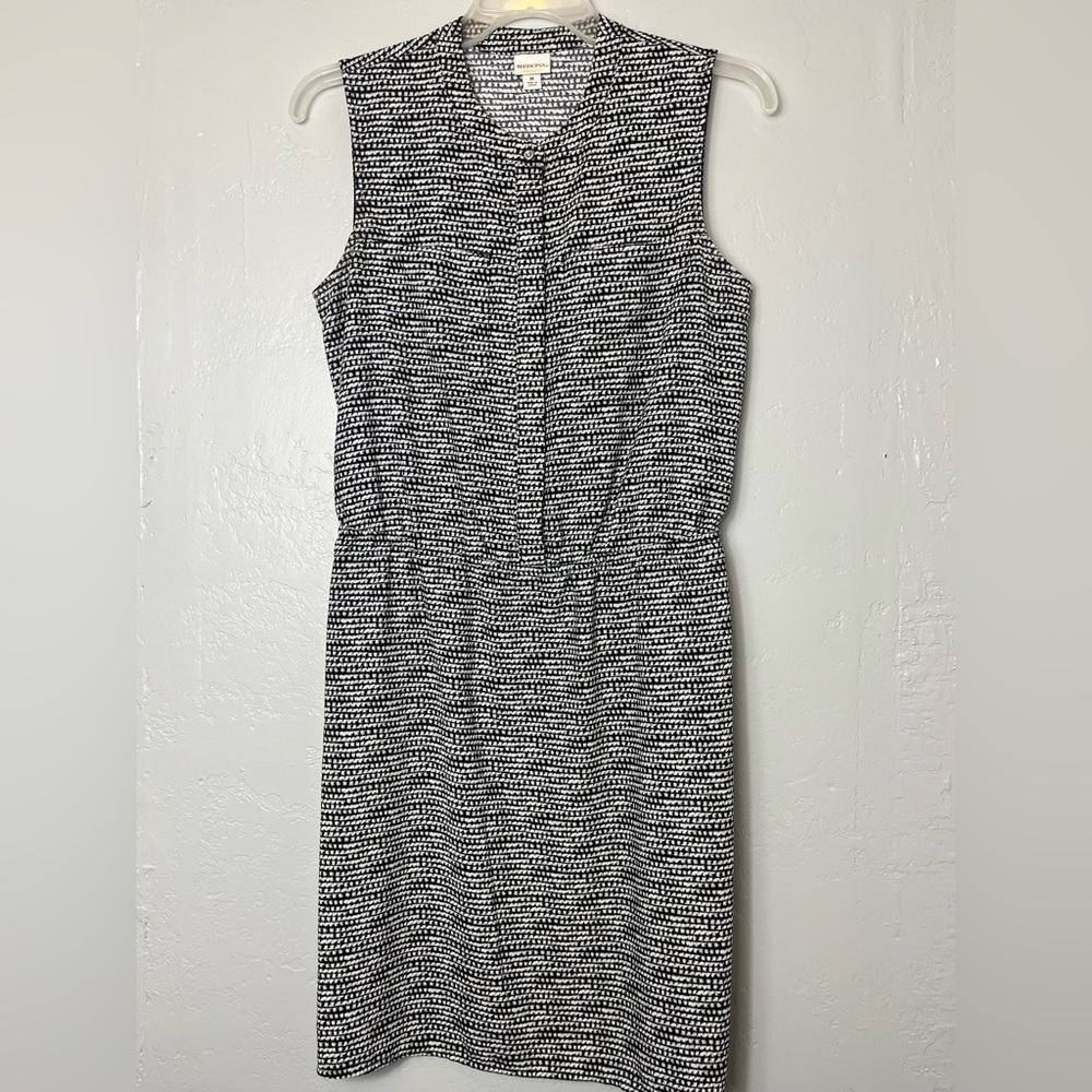 Merona Black and White Patterned Midi Dress